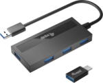Equip Hub USB EQUIP Equip USB-Hub 4-Port 3.0 ->4x3.0 +TypC A Black (128956)