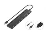 Conceptronic Hub USB CONCEPTRONIC USB-Hub 7-Port 3.0 ->4x3.0 3x2.0 ex m. Netzt. sw (HUBBIES09BP)