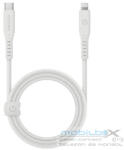  Energea Flow C94 USB-C / Lightning MFI szövet gyorstöltő- és adatkábel, 1.5m, 60W, 3A, fehér