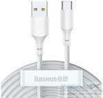 Baseus Simple Wisdom USB / USB-C töltő- és adatkábel, 1, 5m, fehér (2db) - mobil-box