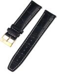 Rothenschild mid-17757 Universal Strap 22mm Black, Gold buckle, (mid-17757 Universal Strap 22mm Black Gold buckle)