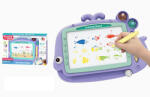 Magic Toys Tablă desen magnetică formă balenă culoarea mov cu ștampile (MKL405671)