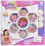 Magic Toys Beads Series: Set de mărgele bijuterii cu peste 100+ de margele în culori mixte (MKK292209)