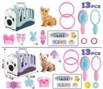 Magic Toys Cute Pet pisică suport pentru transport set de joacă două variante (MKM727141)