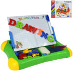 Magic Toys Drawing Board: Tablă de desen magnetică multifunctională cu marker si litere 30x24cm (MKL044159)
