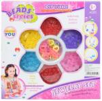 Magic Toys Set de făcut bijuterie cu mărgele transparente și forme inimioară mărgele (MKK292155)