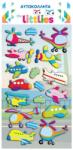 Luna The Littlies: Set de autocolante 3D pufoase cu avioane și elicoptere pe coală de 10x22cm (000646998)