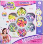 Magic Toys Beads Series: Set de bijuterii cu peste 100+ de margele colorate în forme și culori mixte (MKK292146)