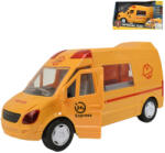 Magic Toys Special Car: Mașină de curierat rapid galben cu lumină și sunet, funcție pull-back 24cm (MKK123693)