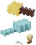 Mattel Minecraft: Figurina minifig cu păr blond auriu și sabie galbenă în formă de container - Mattel (HTK99/HTL06) Figurina