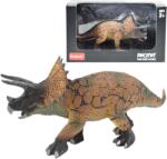Magic Toys Dino World: Figurina de dinozaur Triceratops bogat detaliată, de 16 cm, în ambalaj decorativ (MKO512462) Figurina