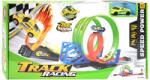 Magic Toys Track Racing: 360° Pista de curse super buclă dublă cu 1 mașină mică 1/64 (MKK332124)