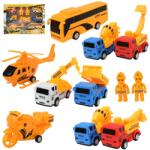 Magic Toys Truck Working: 7 bucăți set de jucării de construcție cu mașini, vehicule și accesorii (MKK562470)