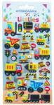 Luna The Littlies: Set de autocolante 3D pufoase cu utilaje, pe coală de 10x22 cm (000646980)
