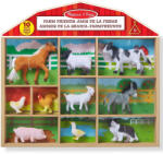 Melissa & Doug Set de 10 figurine cu animale de fermă în cutie de lemn - Melissa &, Doug (10594K)