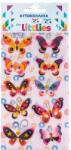 Luna The Littlies: Set de autocolante 3D pufos cu model de fluturi, 10x22 cm (000646965)
