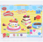 Magic Toys Set de plastilină de făcut tort cu 6 bucăți de culori de plastilină, forme (MKL668777)