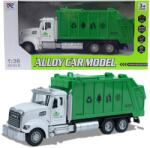 Magic Toys Heavy Duty Truck: Model de camion de colectare selectivă a deșeurilor cu uși care se deschid 1/36 (MKM611671)