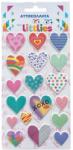 Luna The Littlies: Set de autocolante 3D pufos cu inimioare de mai multe dimensiuni, 10x22 cm (000646997)