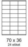 Smartline Címkék 70x36mm 3 sorban 24 címke laponként 100 lap Smartline (EL/MF-24L70x36)