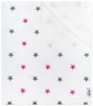 New Baby Scutec Impermeabil New Baby Din Flanel 57x47cm Pink Stars (34206)