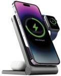 Energea MagTrio 3in1 MagSafe kompatibilis vezetéknélküli gyorstöltő, 15W, szürke