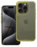 Matrix Apple iPhone 15 Pro hátlap tok kameravédő peremmel, sárga - coolmobile