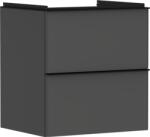 Hansgrohe Xelu Q Mosdószekrény 580/475, matt szürke gyémánt színű, 2 fiókkal, normál mosdókhoz 54024670 (54024670)