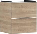 Hansgrohe Xelu Q Mosdószekrény 580/475, természetes tölgy színű, 2 fiókkal, normál mosdókhoz 54025700 (54025700)