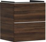 Hansgrohe Xelu Q Mosdószekrény 580/475, sötét dió színű, 2 fiókkal, normál mosdókhoz 54026700 (54026700)