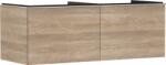 Hansgrohe Xelu Q Konzolos mosdószekrény 1360/550, természetes tölgy színű, 2 fiókkal, ráültetett mosdótálakhoz, dupla 54068000 (54068000)