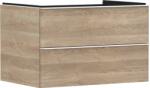 Hansgrohe Xelu Q Konzolos mosdószekrény 780/550, természetes tölgy színű, 2 fiókkal, ráültetett mosdótálakhoz 54076700 (54076700)