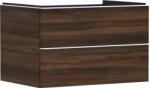 Hansgrohe Xelu Q Konzolos mosdószekrény 780/550, sötét dió színű, 2 fiókkal, ráültetett mosdótálakhoz 54077700 (54077700)