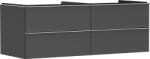 Hansgrohe Xelu Q Konzolos mosdószekrény 1360/550, matt szürke gyémánt színű, 4 fiókkal, ráültetett mosdótálakhoz 54087000 (54087000)