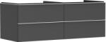 Hansgrohe Xelu Q Konzolos mosdószekrény 1360/550, matt szürke gyémánt színű, 4 fiókkal, ráültetett mosdótálakhoz 54087700 (54087700)
