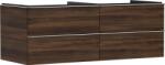 Hansgrohe Xelu Q Konzolos mosdószekrény 1360/550, sötét dió színű, 4 fiókkal, ráültetett mosdótálakhoz 54089000 (54089000)
