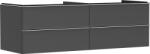 Hansgrohe Xelu Q Konzolos mosdószekrény 1560/550, matt szürke gyémánt színű, 4 fiókkal, ráültetett mosdótálhoz 54091000 (54091000)