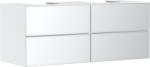 Hansgrohe Xevolos E Konzolos mosdószekrény 1370/550, matt fehér színű, 4 fiókkal, 2 mosdótálhoz 54196320 (54196320)
