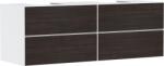 Hansgrohe Xevolos E Konzolos mosdószekrény 1570/550, matt fehér színű, 4 fiókkal, 2 mosdótálhoz 54199730 (54199730)