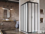 RAVAK SUPERNOVA ASRV3+ASRV3 90x90 cm-es tolóajtós, sarokbelépős zuhanykabin, fekete/pearl 15V703R211SET9090 (15V703R211SET9090)