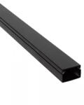 ELMARK Fekete kábelcsatorna, 15x10 mm, műanyag, pattintható fedéllel (5621510BL)