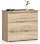 AKORD Furniture Factory AKORD CLP CL3 Komód Sonoma Tölgy 3 Fiókos (AKO-OP0LCL-DAB003)