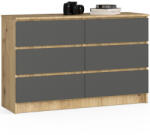 AKORD AKORD CLP Artisan 6-Fiókos Komód Matt Tölgy/Szürke (AKO-OP0LK-1ARTSZAR)