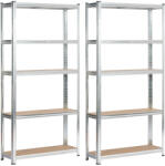AKORD Fancy Garden Garázs Fém Polcrendszer Ezüst 90x180 2xREGMET9030180SRE (AKO-2xREGMET9030180SRE)