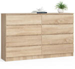 AKORD AKORD CLP K160 Komód Sonoma Tölgy 8 Fiókos (AKO-OP0LK-160SZ8SON)