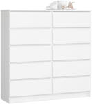 AKORD AKORD CLP 10-Fiókos Matt Fehér Komód (AKO-OP0LK-1BIA013)
