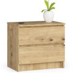 AKORD Furniture Factory AKORD CLP Artisan Tölgy Éjjeliszekrény 2 Fiókos Matt (AKO-OP0LK-K602SARTSZA)