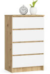 AKORD AKORD CLP Artisan Tölgy-Fehér Komód 4 Fiókos (AKO-OP0LK-6ARTBIA003)