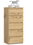 AKORD AKORD CL5 Artisan Tölgy Keskeny Fiókos Komód (AKO-OP0LCL5ART001)