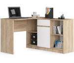 AKORD AKORD CLP B-17 Sonoma Tölgy Fehér Sarok Íróasztal Szekrénnyel (AKO-OP0LZESDABBIA)